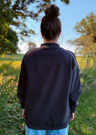 Happiness Trails Boutique - reversible Game Day sweatshirt! Featuring “Game Day” printed on one side and “Sunday Funday” on the reverse, this dark gray sweatshirt