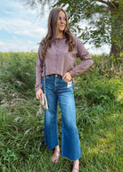 Happiness Trails Boutique - Mocha cardigan top