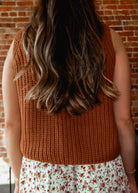 Happiness Trails Boutique - Brick knit sweater vest
