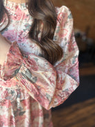 Happiness Trails Boutique- Rose floral mini dress