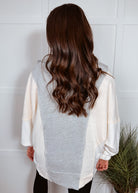 Happiness Trails Boutique - Heather Grey Colorblock Long Sleeve Top