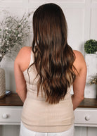 Happiness Trails Boutique - Light taupe ribbed tank