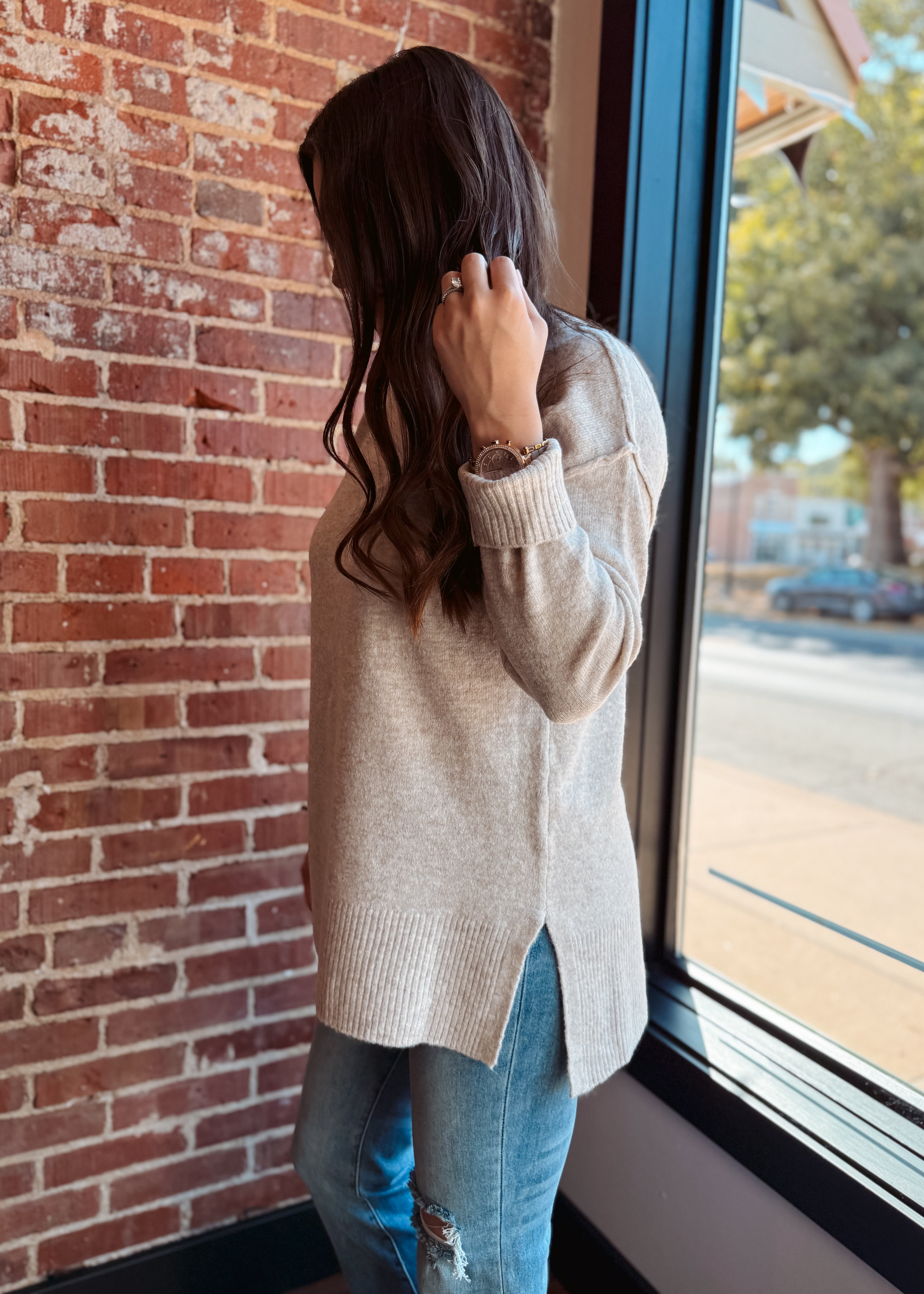 Happiness Trails Boutique - Oatmeal sweater