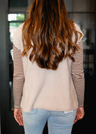 Happiness Trails Boutique - Champagne knit sweater vest