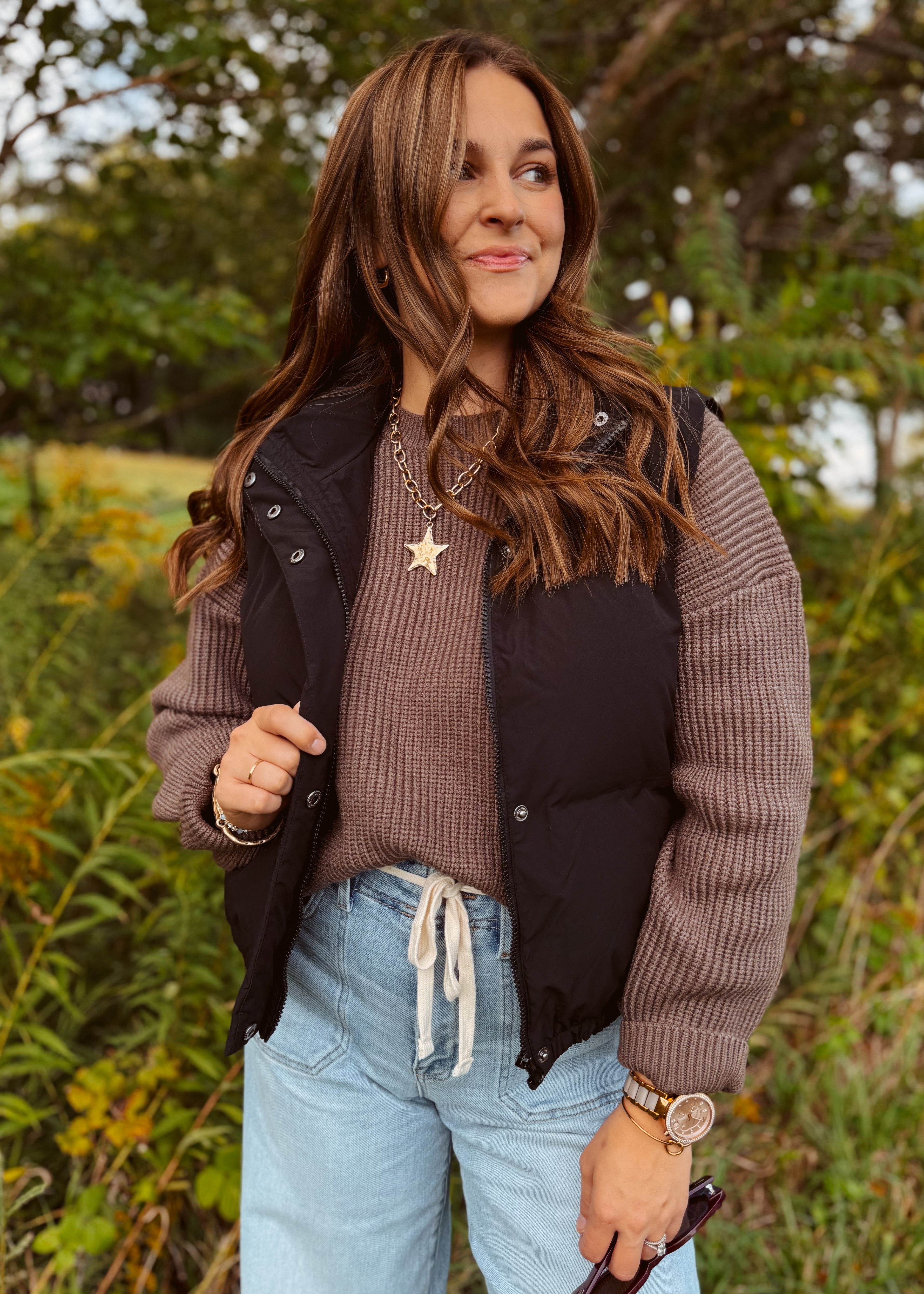 Happiness Trails Boutique - Black puffer vest
