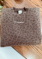 Happiness Trails Boutique - Be Courageous Vintage Leopard Sweatshirt