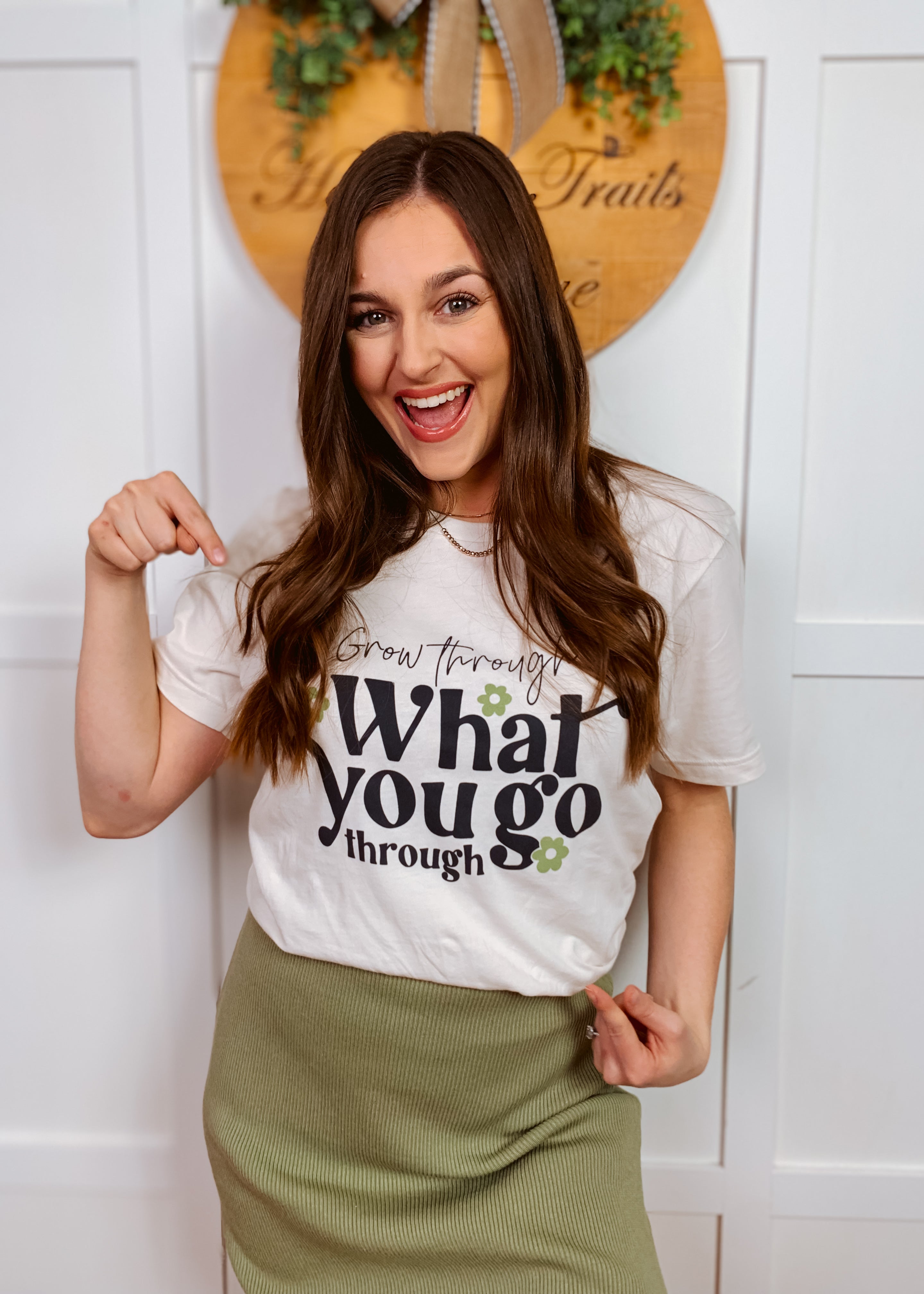 Grow Through What You Go Through Bella Canvas graphic tee