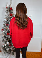 Happiness Trails Boutique -Red knit sweater