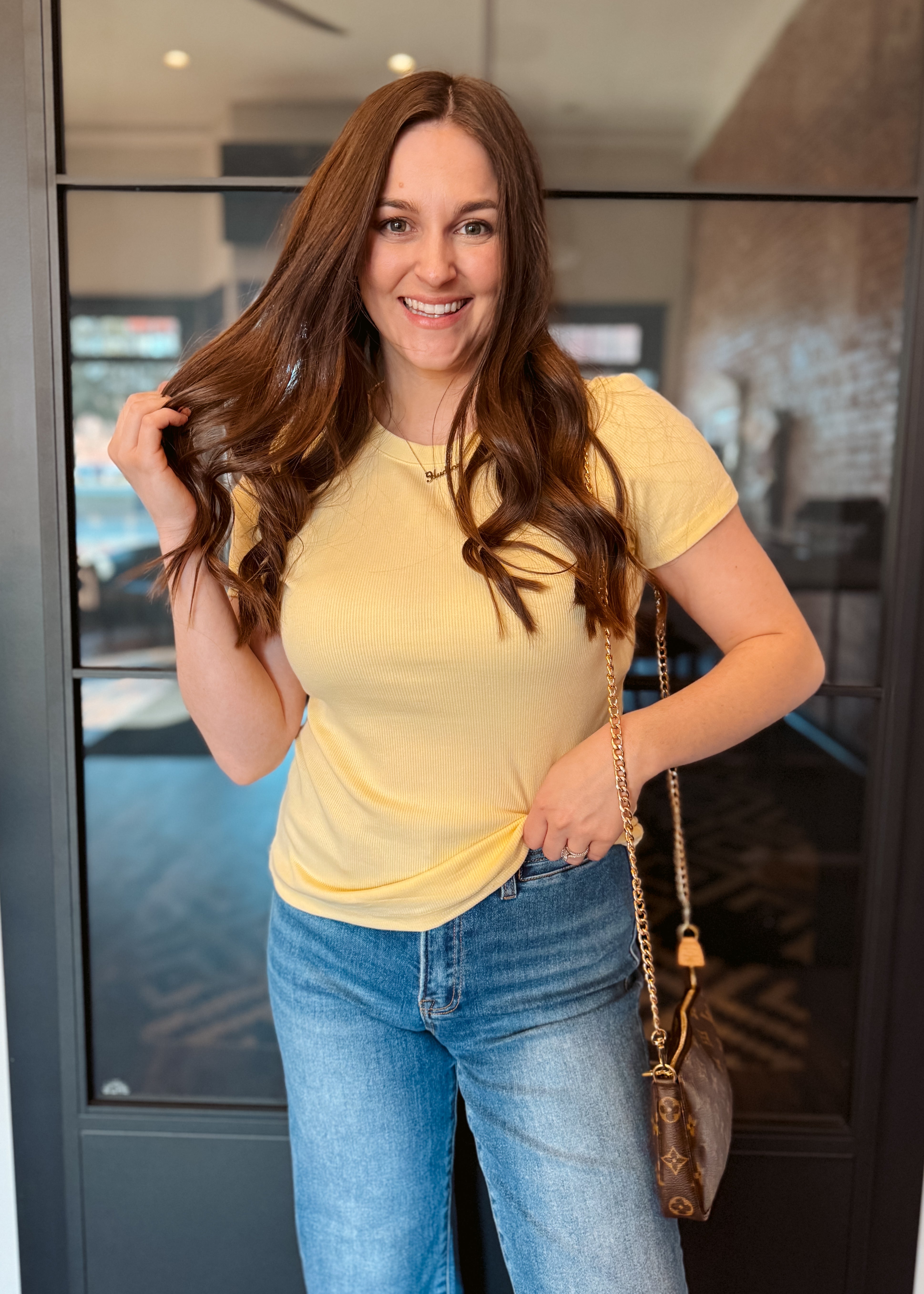 Happiness Trails Boutique - Yellow short sleeve top