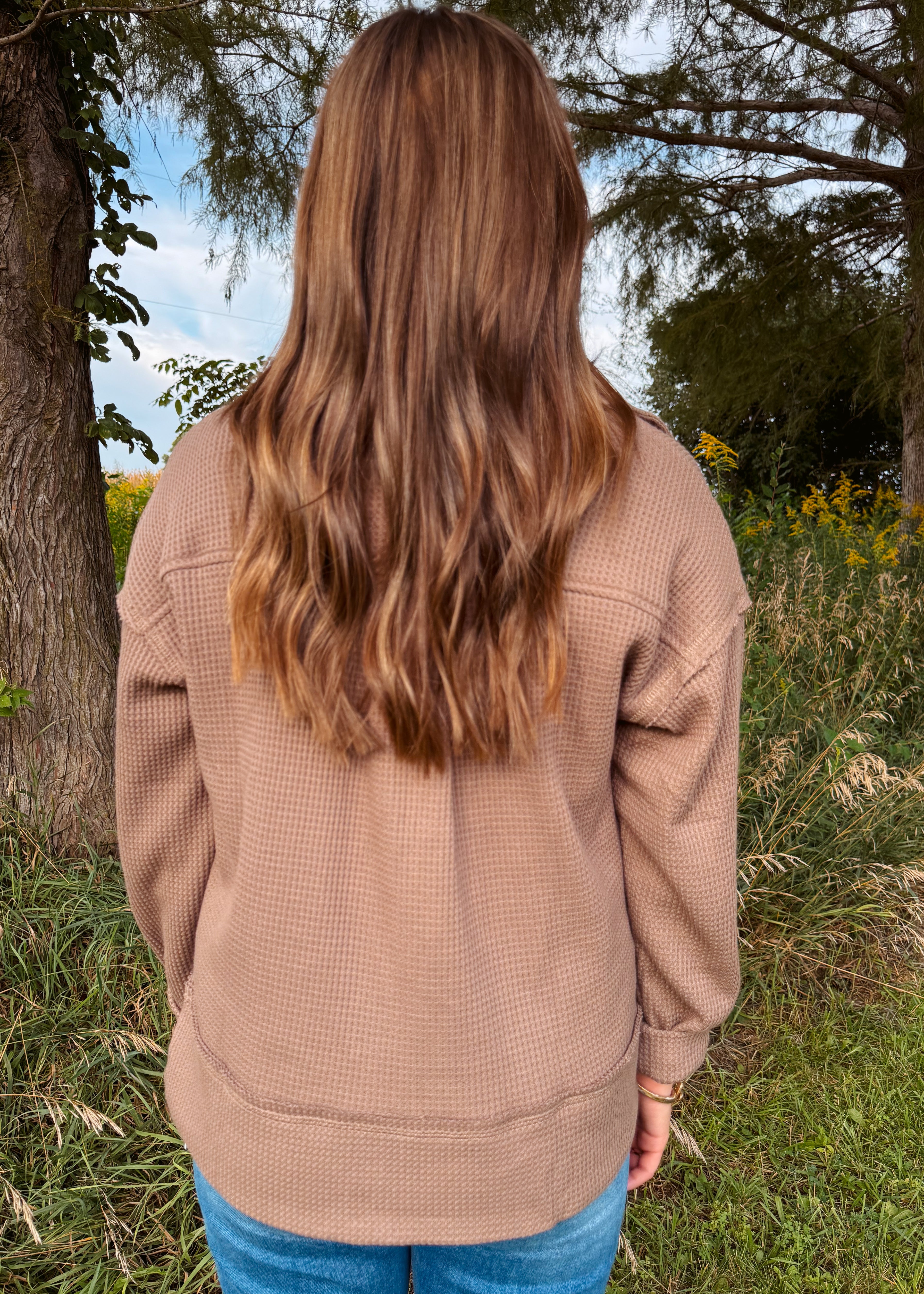 Happiness Trails Boutique - Cocoa Button-Down Shacket