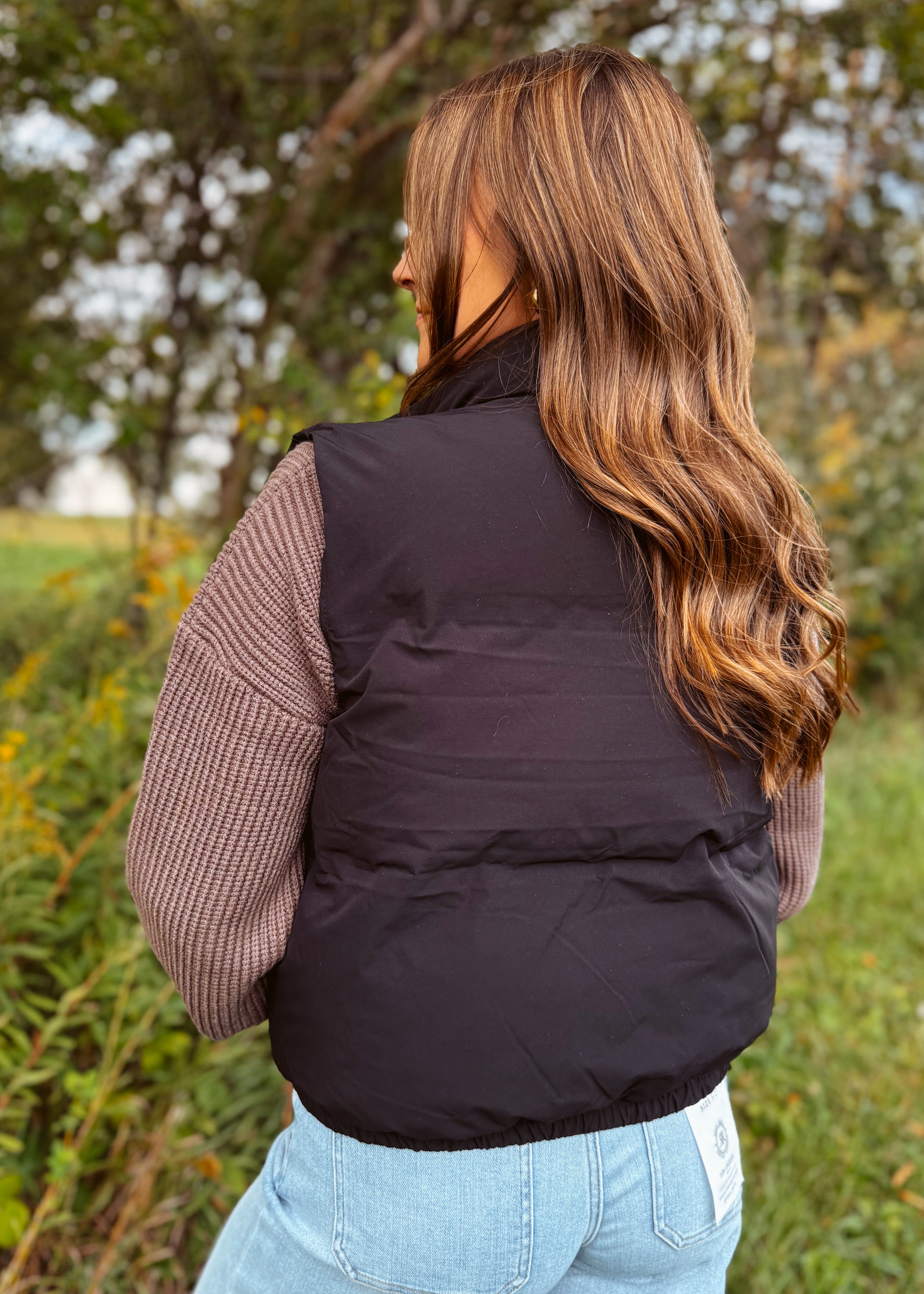 Happiness Trails Boutique - Black puffer vest