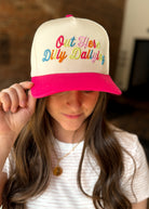 Happiness Trails Boutique - Out Here Dilly Dallying Trucker Hat - Hot Pink