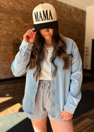 Happiness Trails Boutique - Light wash denim shacket