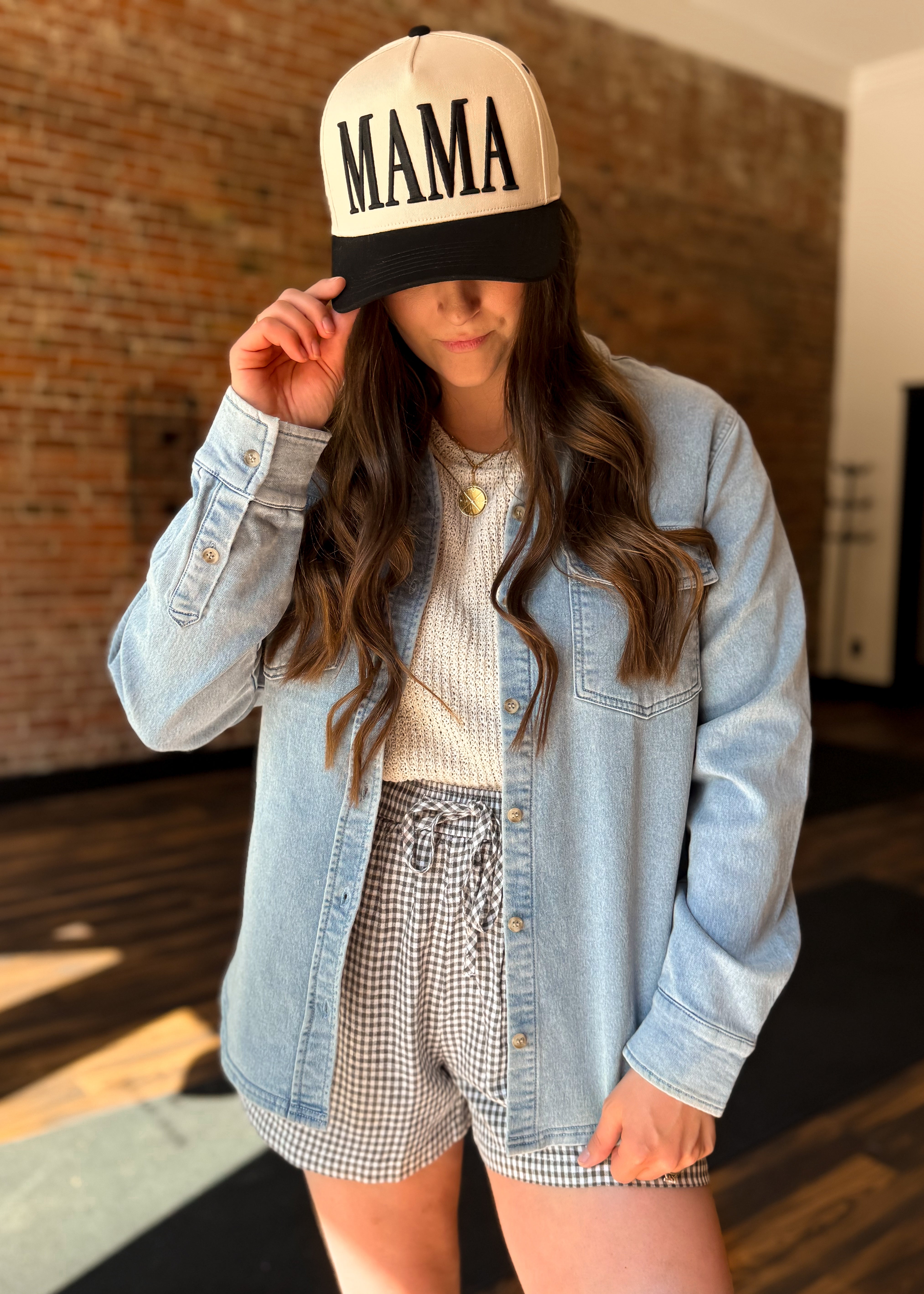 Happiness Trails Boutique - Light wash denim shacket