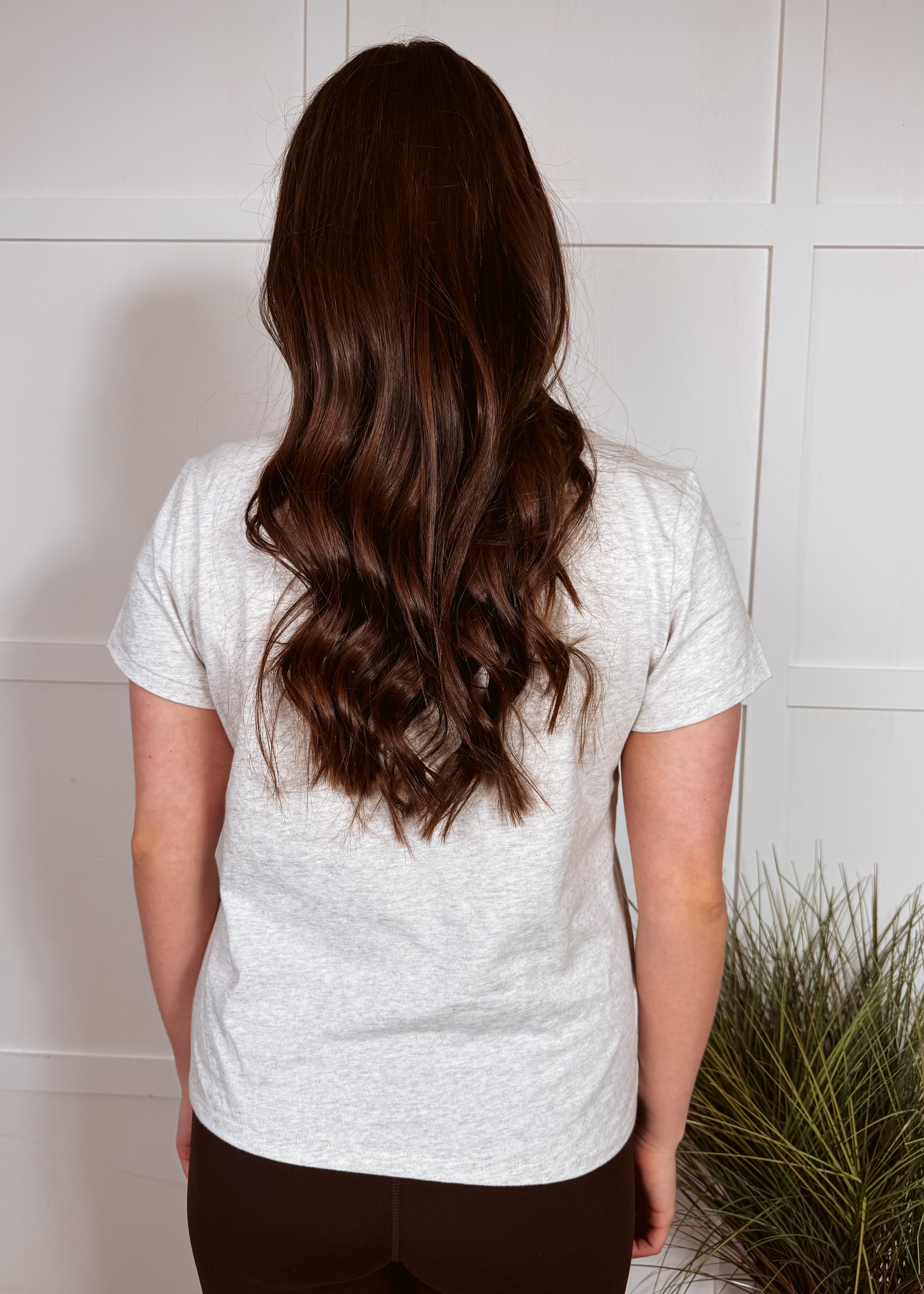 Happiness Trails Boutique - Light heather grey short sleeve top