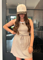 Happiness Trails Boutique - Taupe athletic mini dress