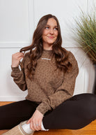 Happiness Trails Boutique - Be Courageous Vintage Leopard Sweatshirt
