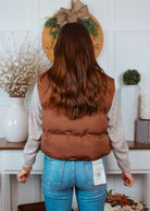 Happiness Trails Boutique - Brown puffer vest