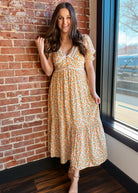 Happiness Trails Boutique - Yellow floral maxi dress