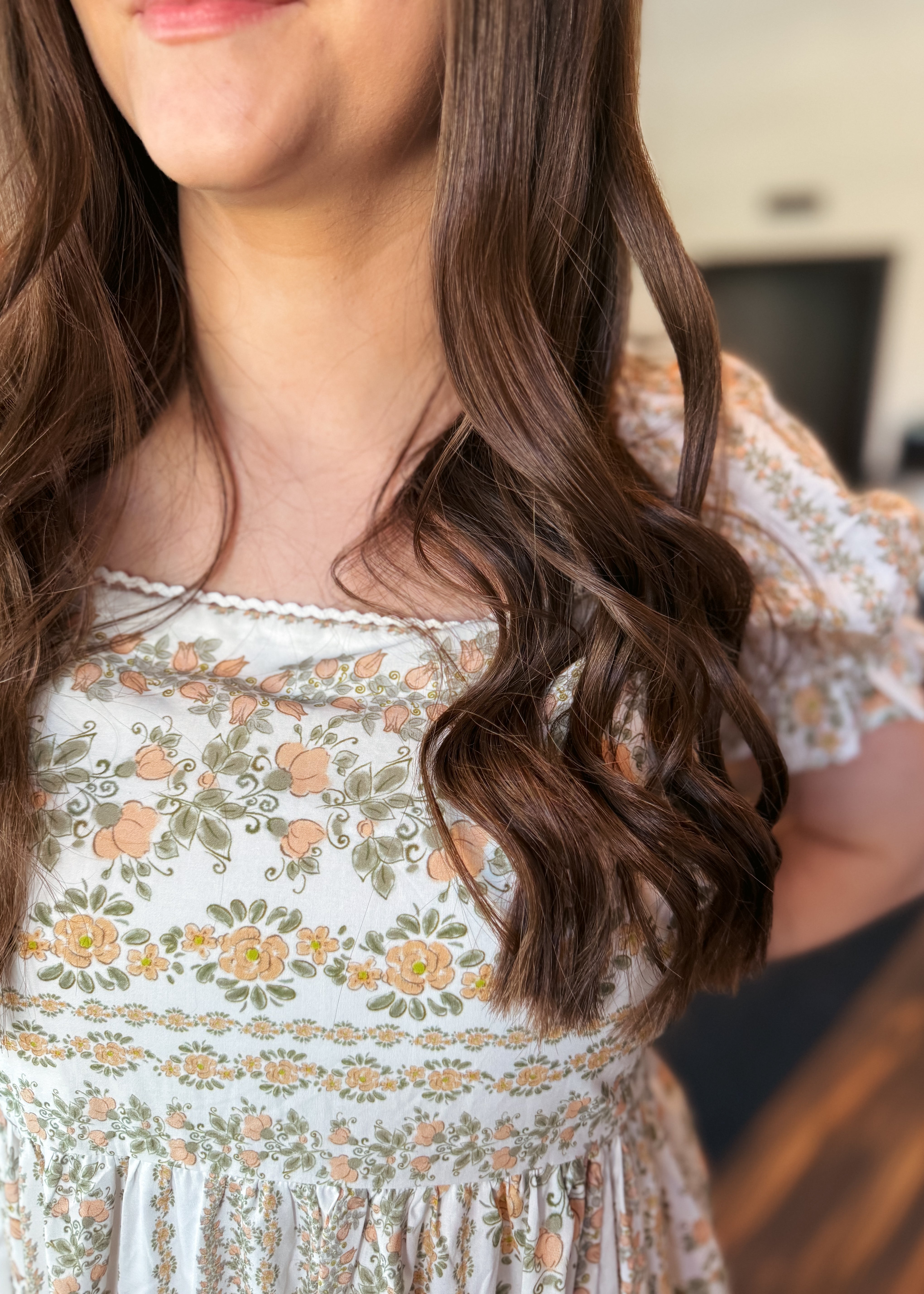 Happiness Trails Boutique - Coral peach floral maxi dress