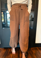 Happiness Trails Boutique - Latte joggers