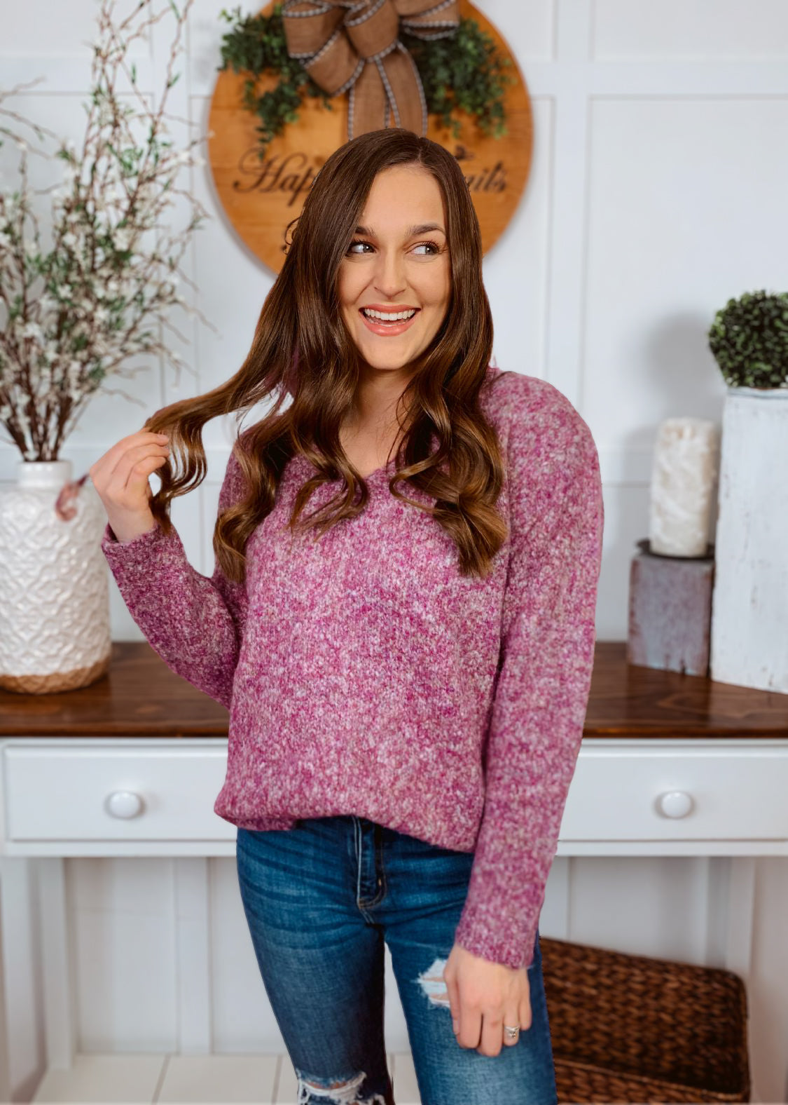 Happiness Trails Boutique - Purple Knit Sweater