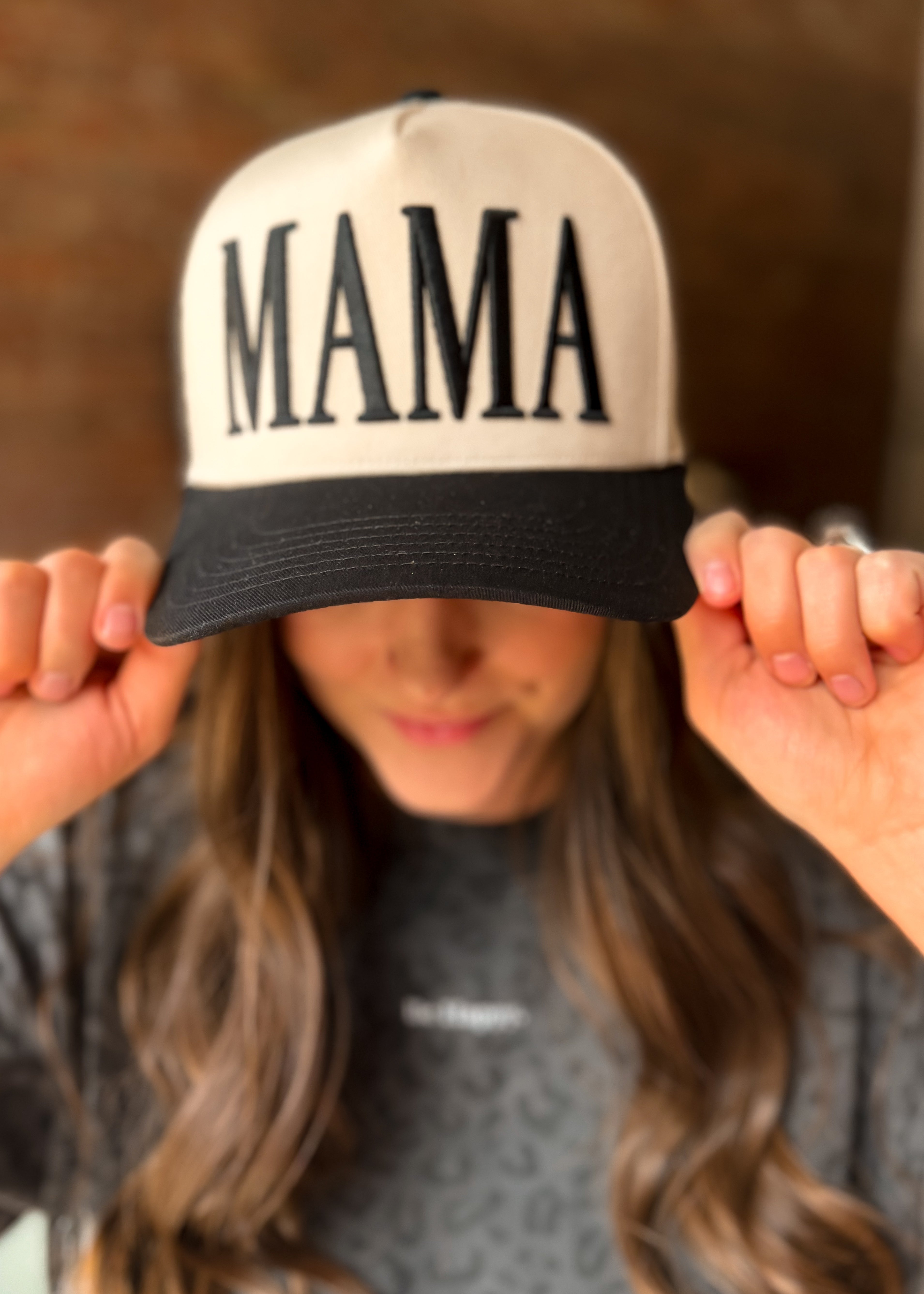Happiness Trails Boutique - MAMA Trucker Hat - Black