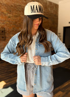 Happiness Trails Boutique - Light wash denim shacket