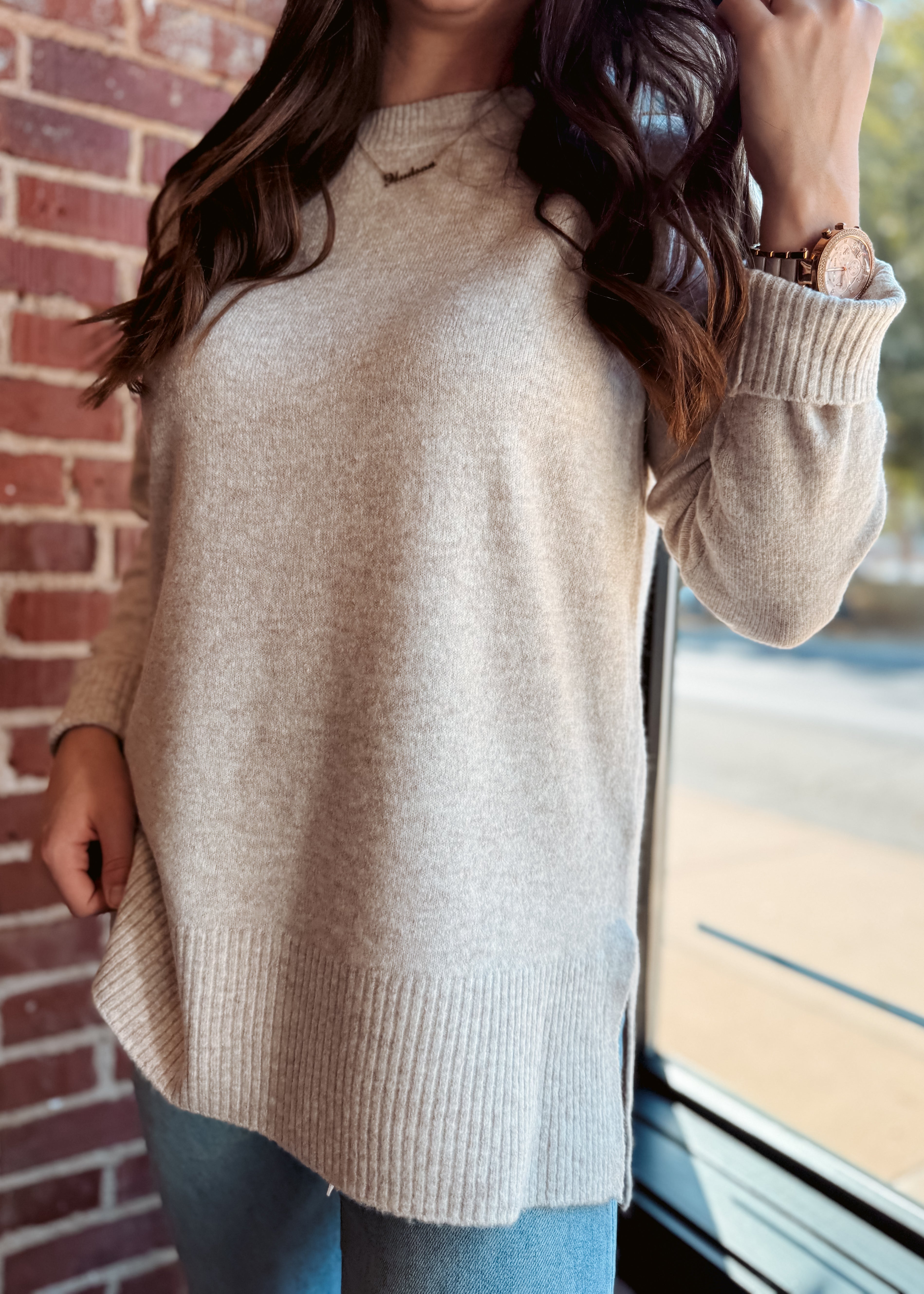 Happiness Trails Boutique - Oatmeal sweater