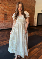 Happiness Trails Boutique - Coral peach floral maxi dress