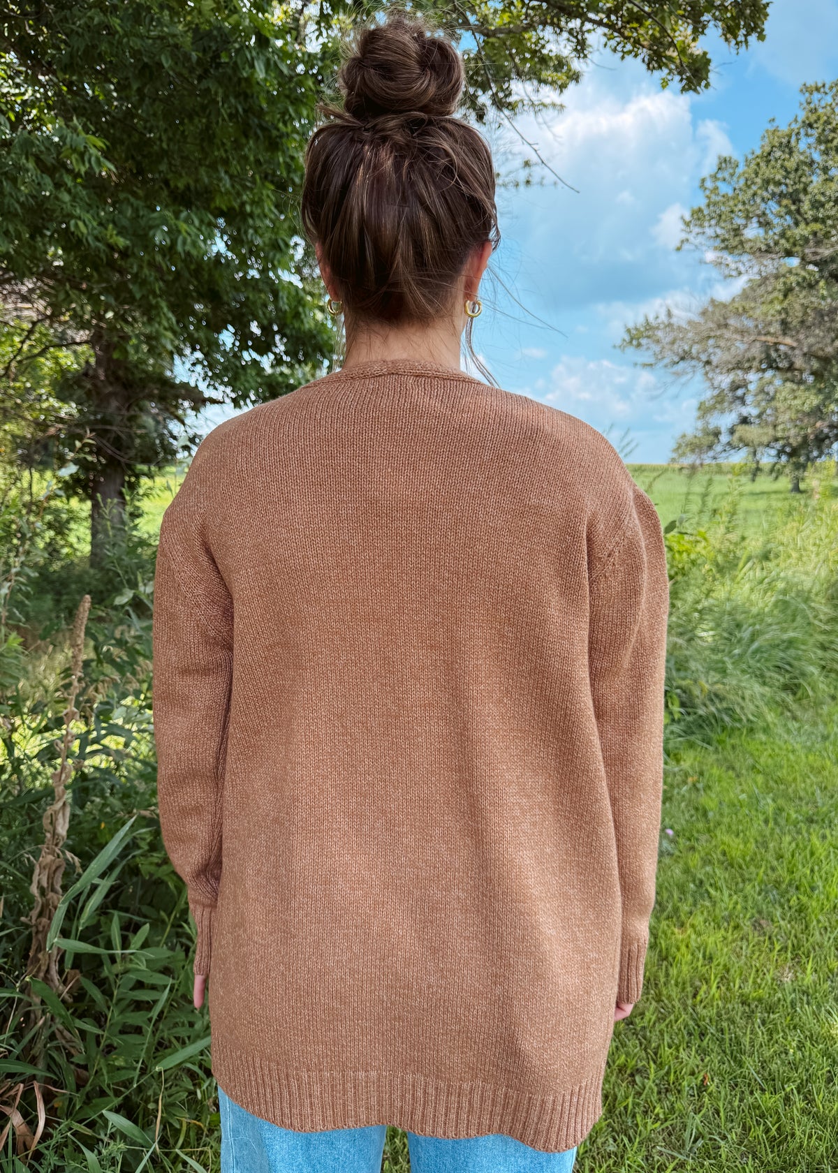 Happiness Trails Boutique - Deep camel knit cardigan