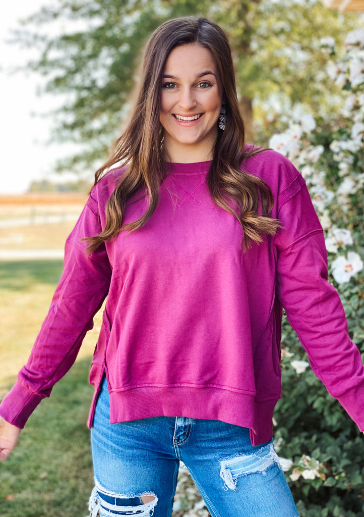 Magenta sweatshirt