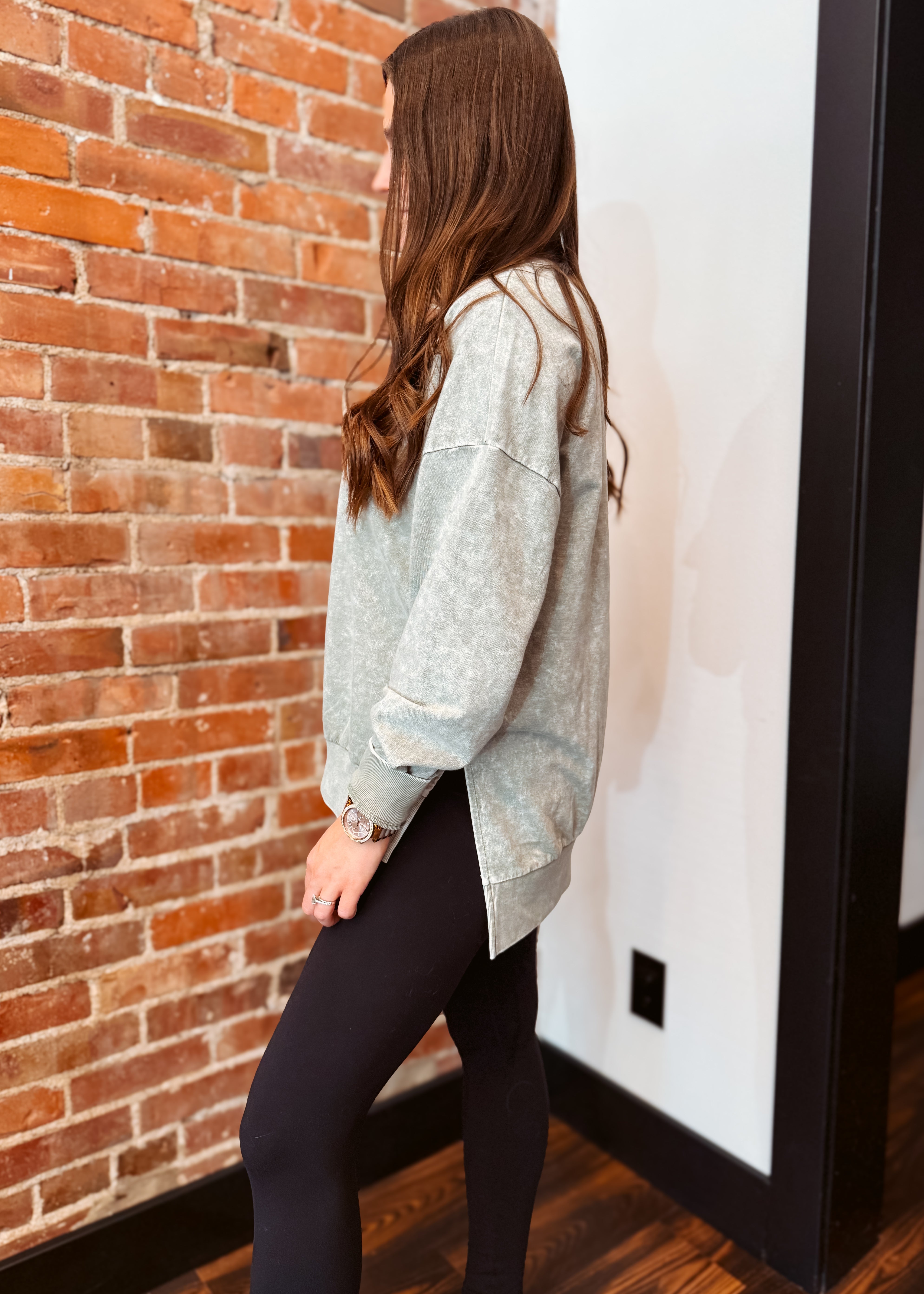 Happiness Trails Boutique - moss sweatshirt