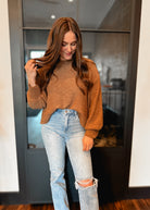 Happiness Trails Boutique - Deep camel knit sweater