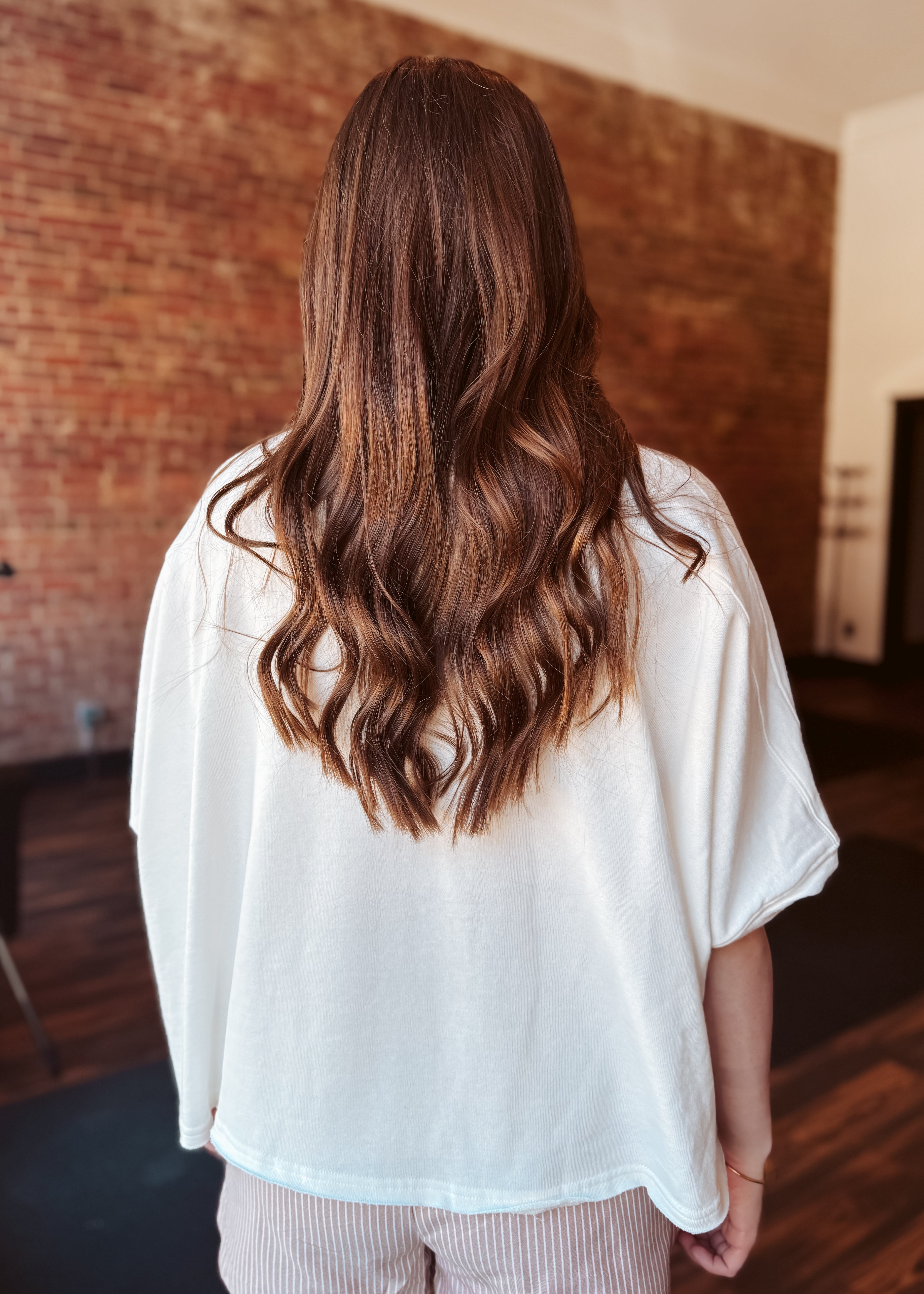 Happiness Trails Boutique - White oversized relaxed crop knit top