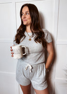 Happiness Trails Boutique - Grey pajama set