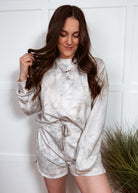 Happiness Trails Boutique - Stone tree camo sweatshirt and short set