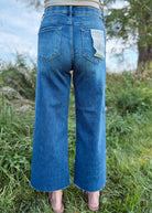 Happiness Trails Boutique - Risen jeans cropped dark wash denim