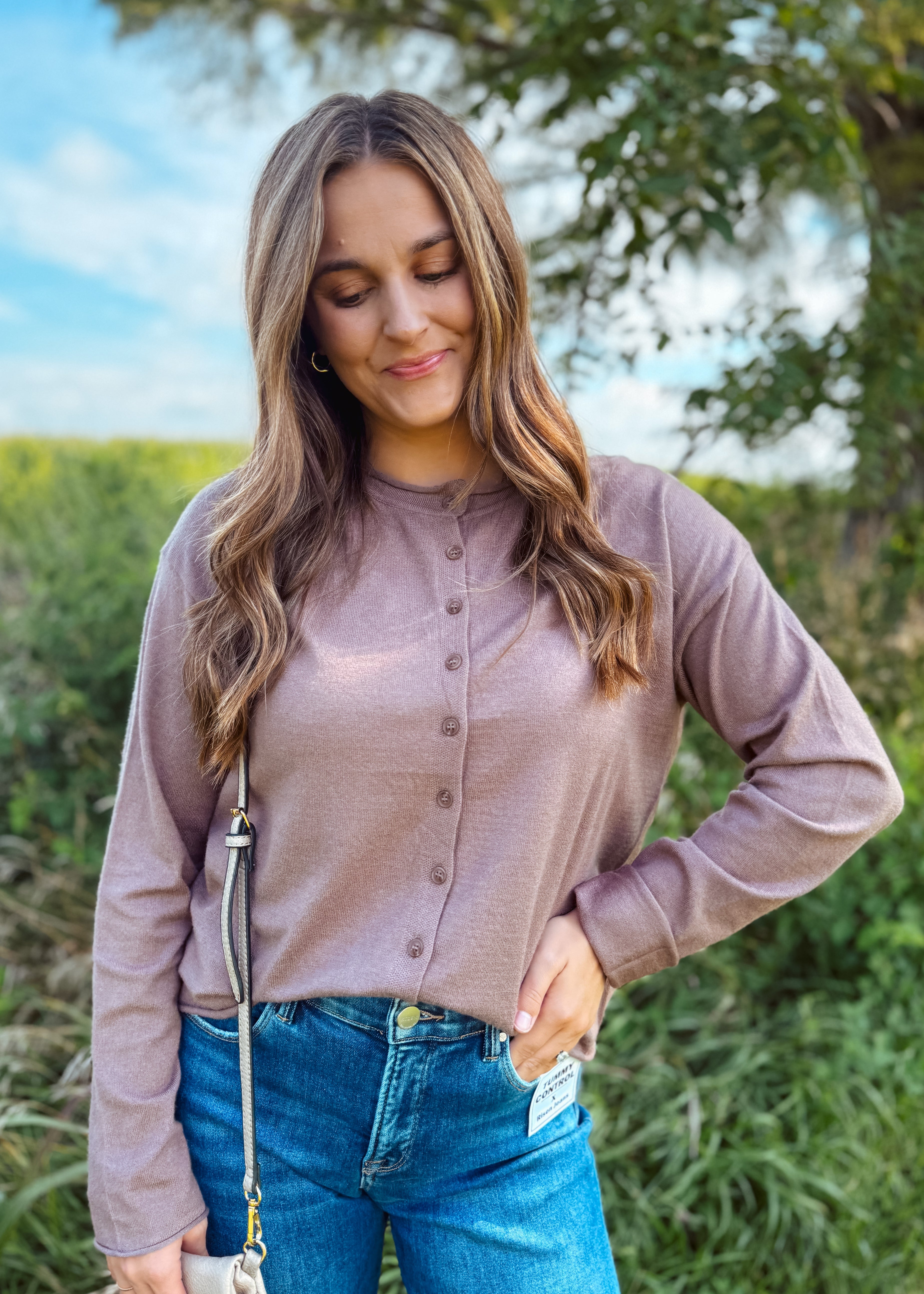 Happiness Trails Boutique - Mocha cardigan top
