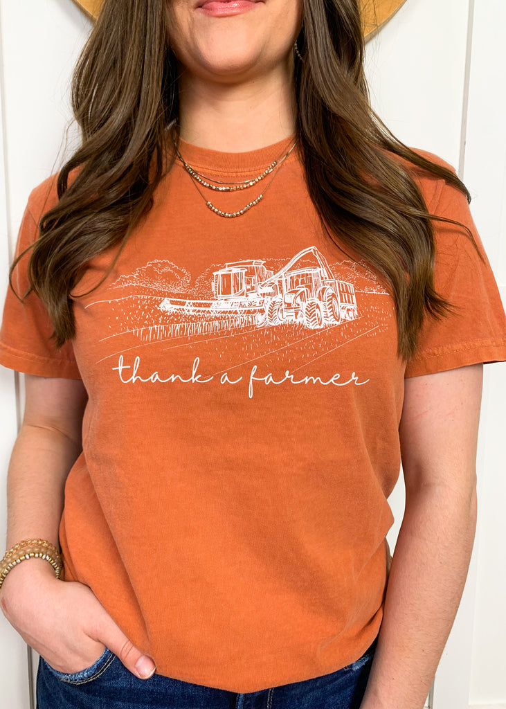 Thank A Farmer Comfort Colors Graphic Tee