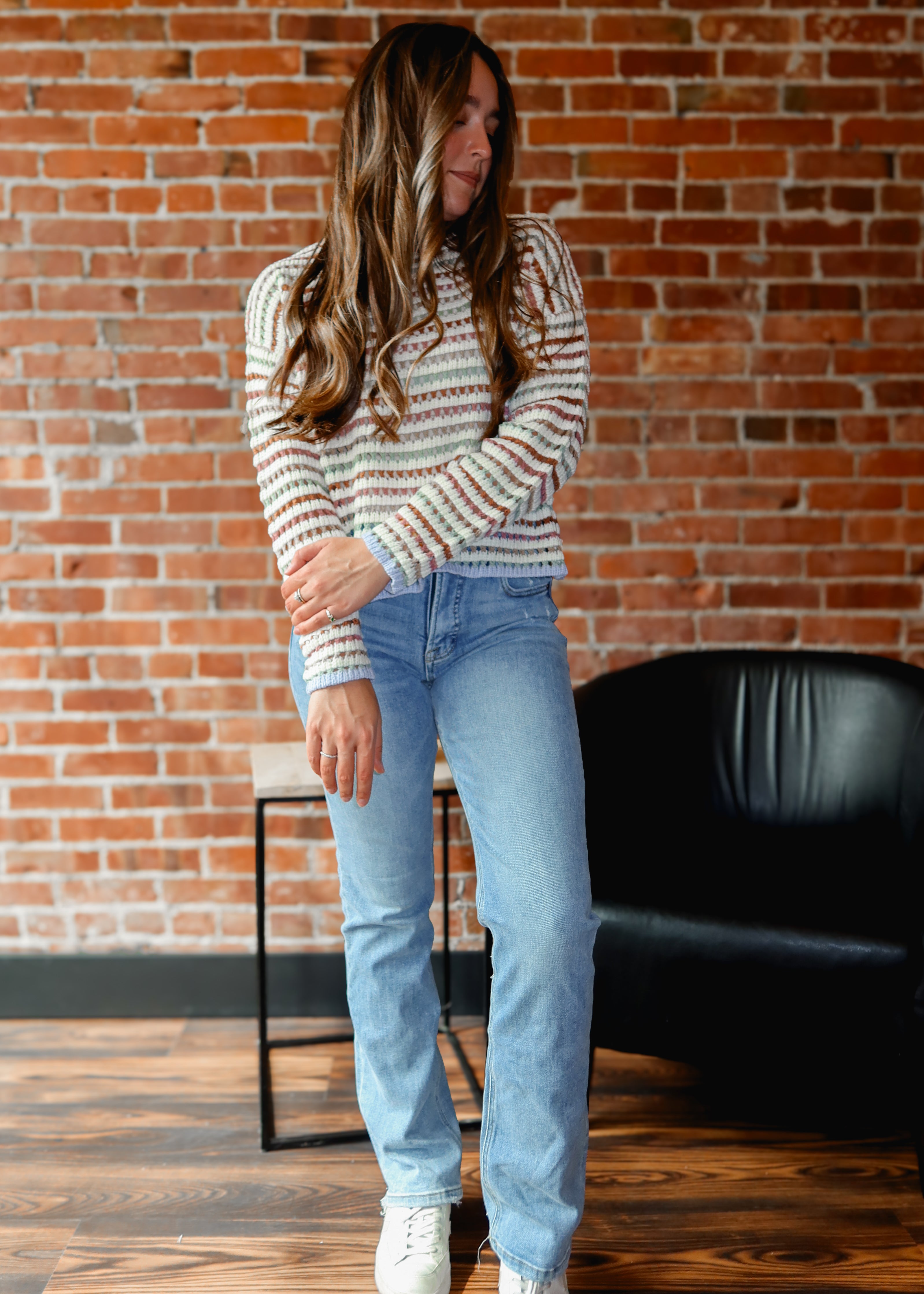 Happiness Trails Boutique - Multi color striped sweater