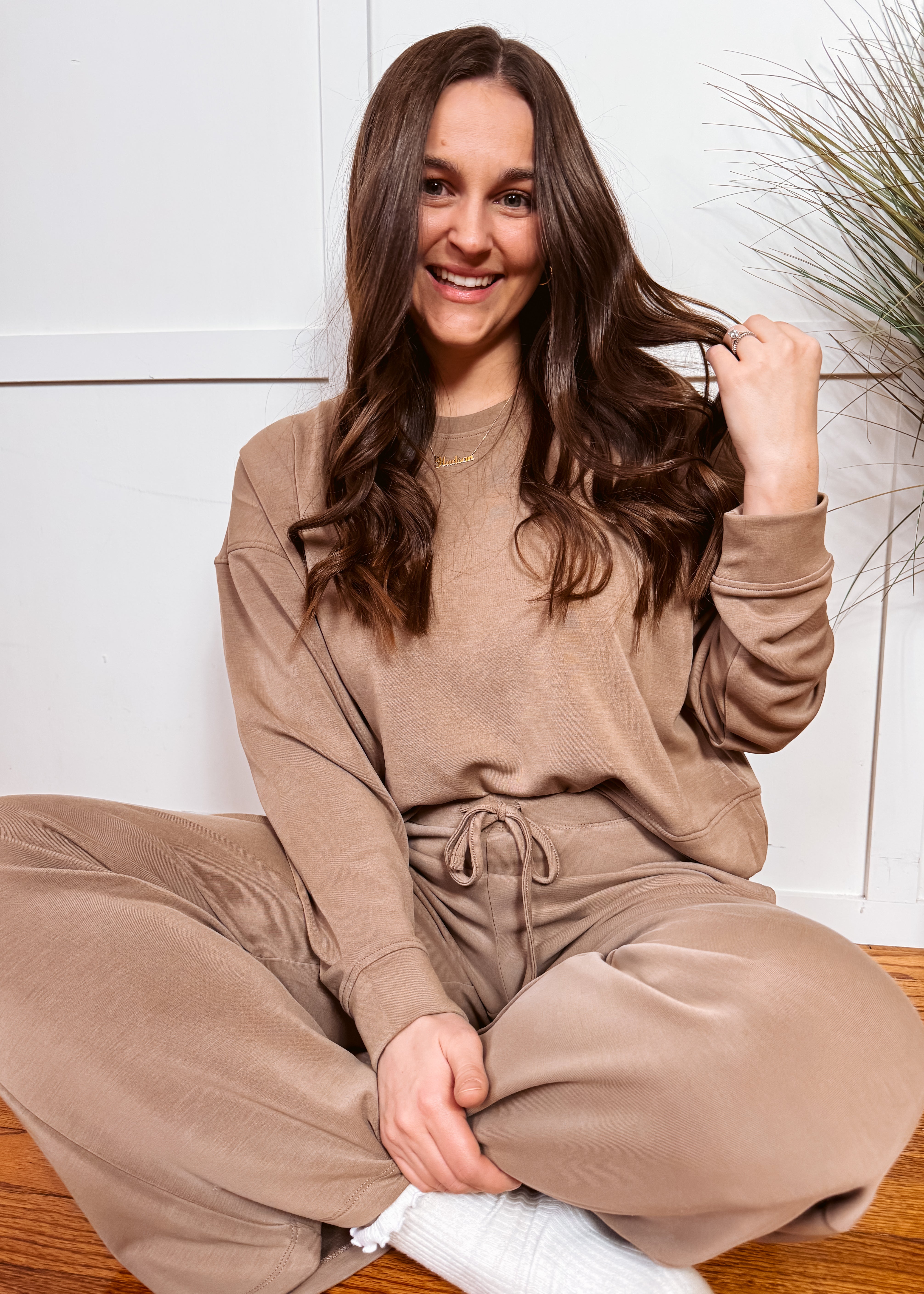 Happiness Trails Boutique - Taupe Lounge Set