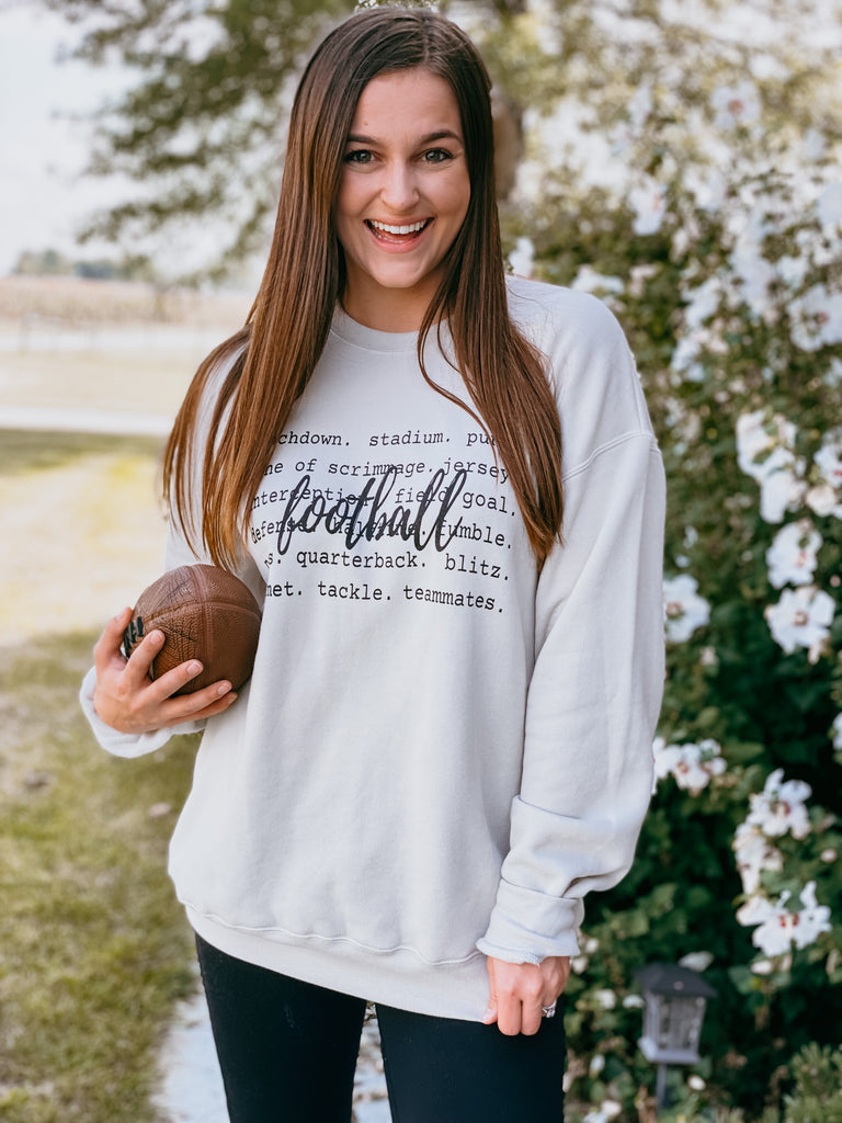 Football sweatshirt printed on Bella Canvas sweatshirt