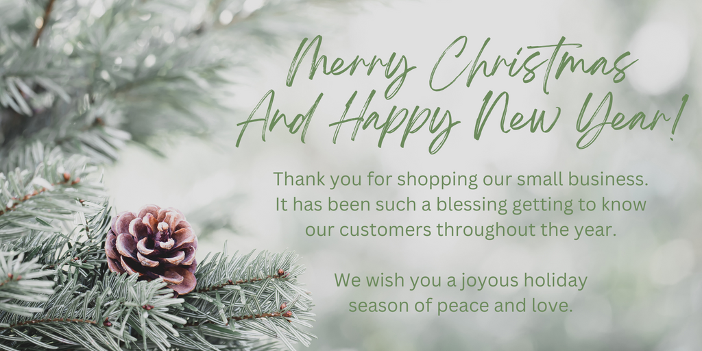 Merry Christmas And Happy New Year!  Thanks for Shopping Small Business