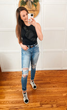 black bodysuit