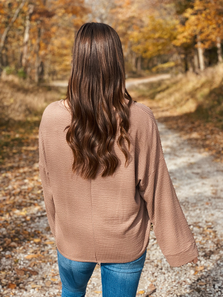 Tan long sleeve top